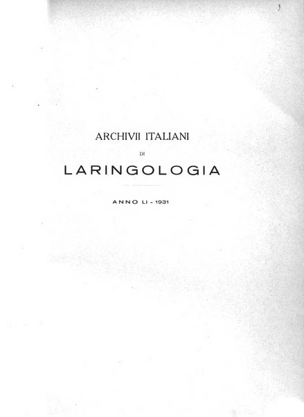 Archivii italiani di laringologia periodico trimestrale