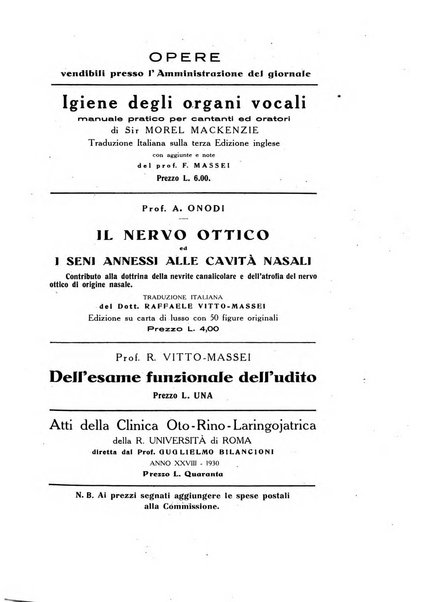 Archivii italiani di laringologia periodico trimestrale