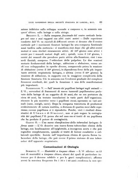 Archivii italiani di laringologia periodico trimestrale