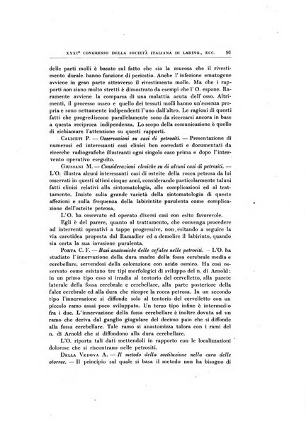 Archivii italiani di laringologia periodico trimestrale