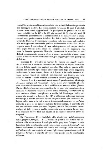 Archivii italiani di laringologia periodico trimestrale