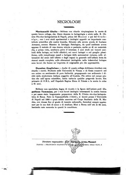 Archivii italiani di laringologia periodico trimestrale