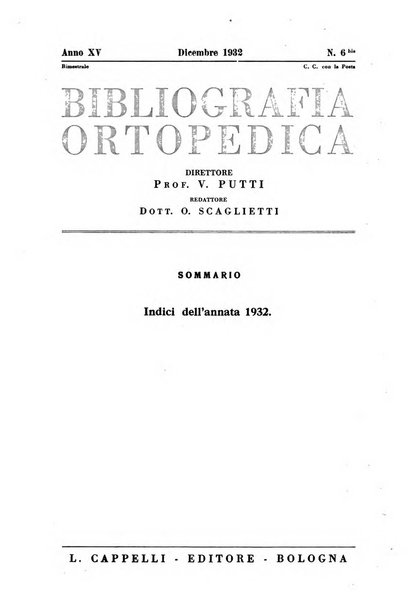 Bibliografia ortopedica