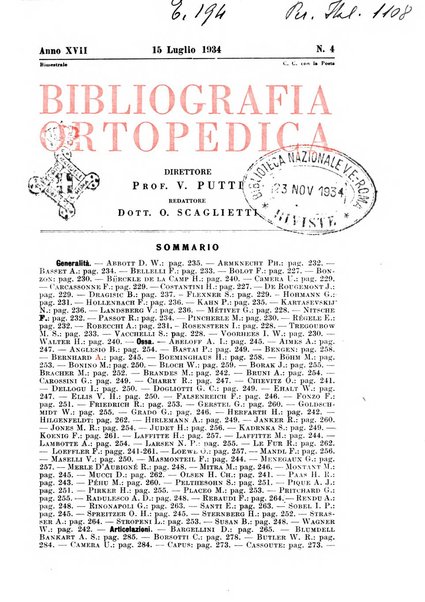 Bibliografia ortopedica