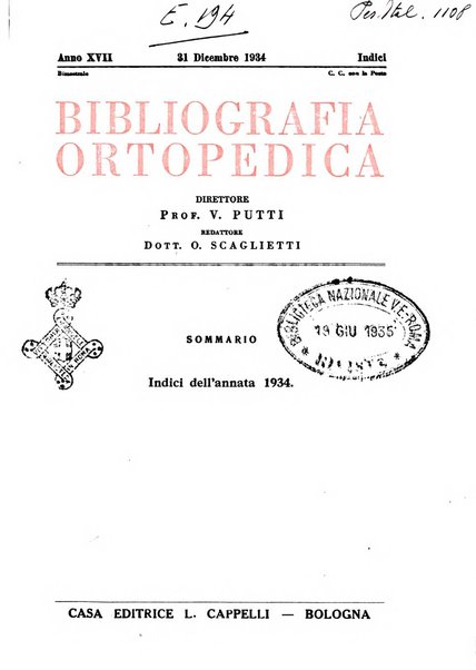 Bibliografia ortopedica