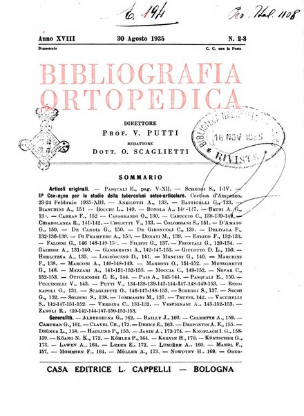 Bibliografia ortopedica