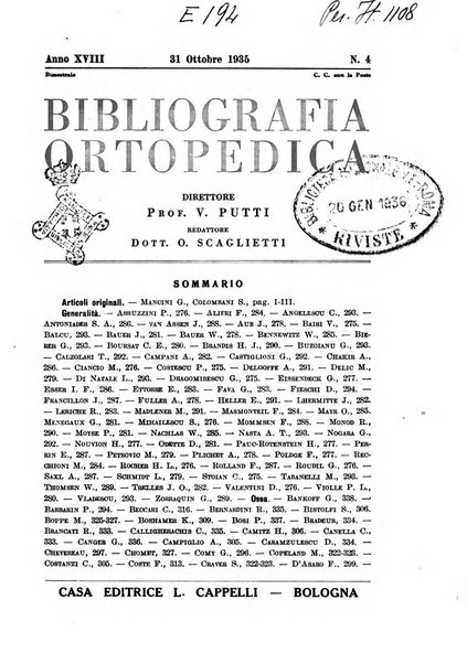 Bibliografia ortopedica