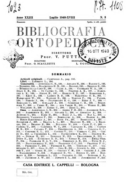 Bibliografia ortopedica