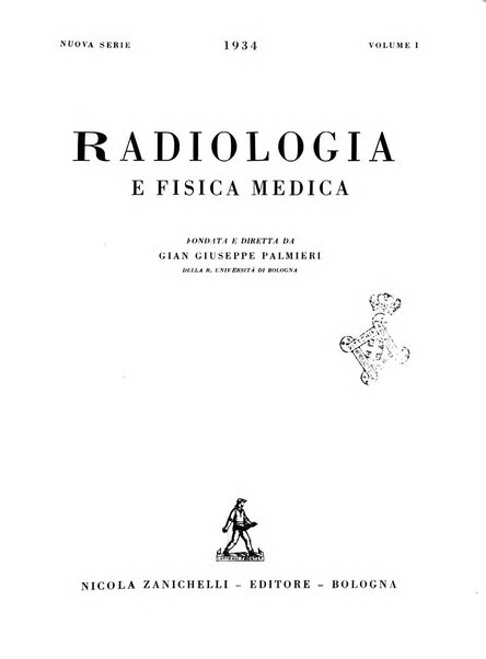 Radiologia e fisica medica. Sezione 1, Archivio di radioterapia e biofisica