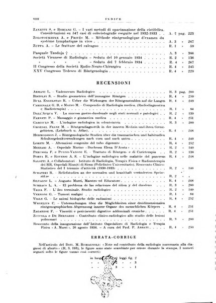 Radiologia e fisica medica. Sezione 1, Archivio di radioterapia e biofisica