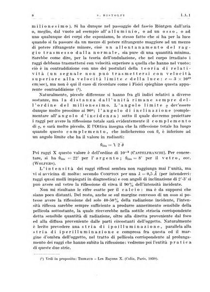 Radiologia e fisica medica. Sezione 1, Archivio di radioterapia e biofisica