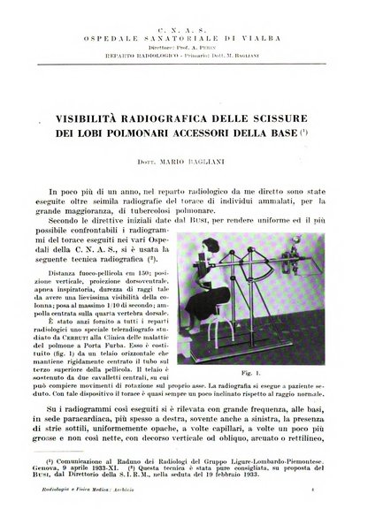 Radiologia e fisica medica. Sezione 1, Archivio di radioterapia e biofisica