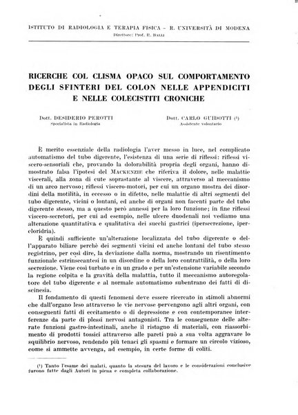 Radiologia e fisica medica. Sezione 1, Archivio di radioterapia e biofisica