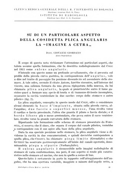 Radiologia e fisica medica. Sezione 1, Archivio di radioterapia e biofisica