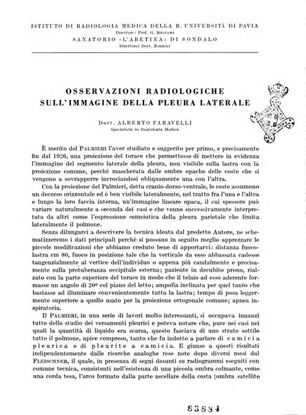 Radiologia e fisica medica. Sezione 1, Archivio di radioterapia e biofisica