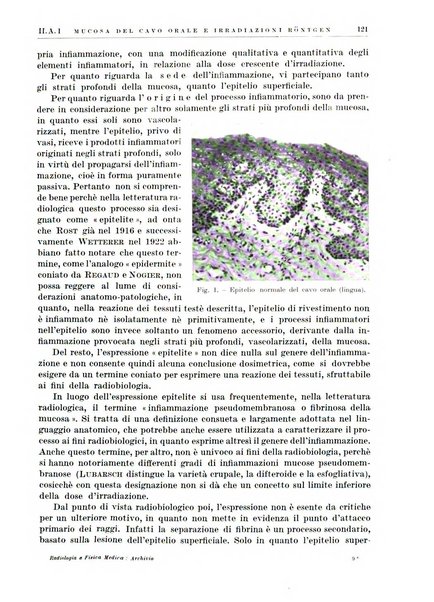 Radiologia e fisica medica. Sezione 1, Archivio di radioterapia e biofisica