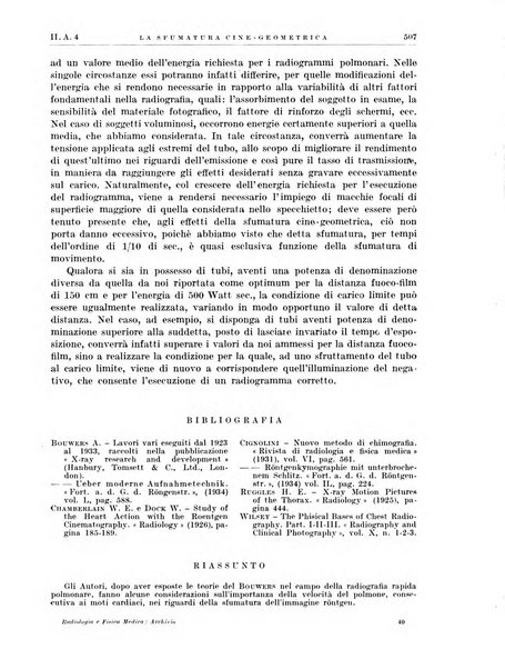 Radiologia e fisica medica. Sezione 1, Archivio di radioterapia e biofisica