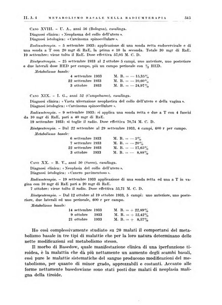 Radiologia e fisica medica. Sezione 1, Archivio di radioterapia e biofisica