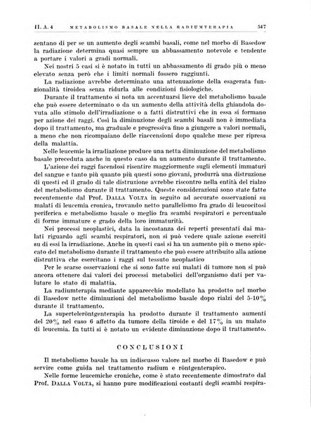 Radiologia e fisica medica. Sezione 1, Archivio di radioterapia e biofisica