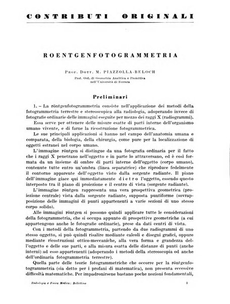 Radiologia e fisica medica. Sezione 1, Archivio di radioterapia e biofisica