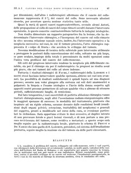 Radiologia e fisica medica. Sezione 1, Archivio di radioterapia e biofisica