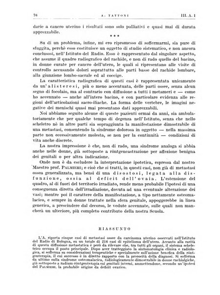 Radiologia e fisica medica. Sezione 1, Archivio di radioterapia e biofisica