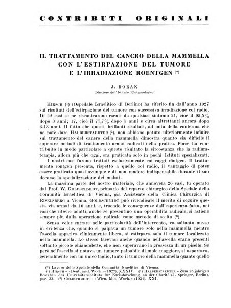 Radiologia e fisica medica. Sezione 1, Archivio di radioterapia e biofisica