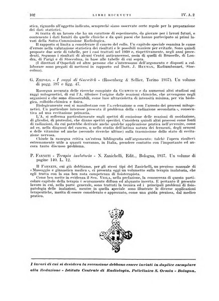 Radiologia e fisica medica. Sezione 1, Archivio di radioterapia e biofisica