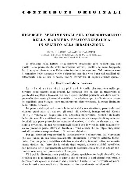 Radiologia e fisica medica. Sezione 1, Archivio di radioterapia e biofisica