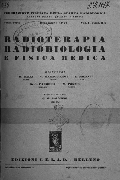 Radioterapia, radiobiologia e fisica medica