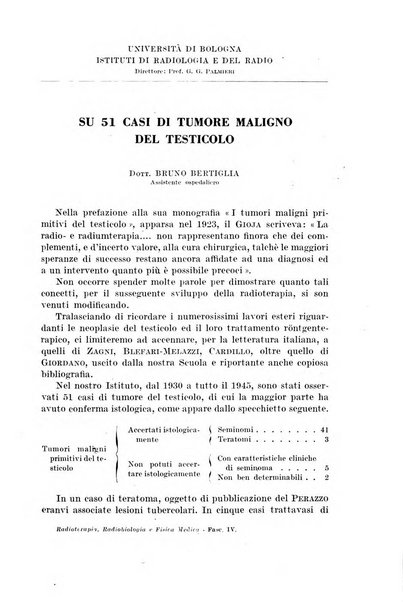 Radioterapia, radiobiologia e fisica medica