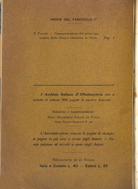 Archivio di oftalmojatria