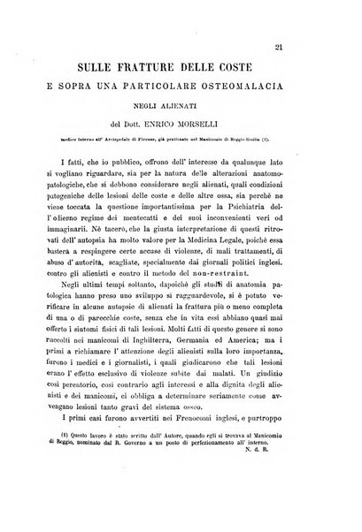 Rivista sperimentale di freniatria e di medicina legale in relazione con l'antropologia e le scienze giuridiche e sociali