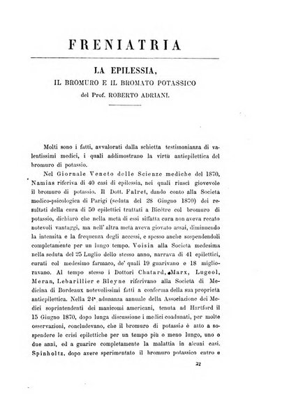 Rivista sperimentale di freniatria e di medicina legale in relazione con l'antropologia e le scienze giuridiche e sociali