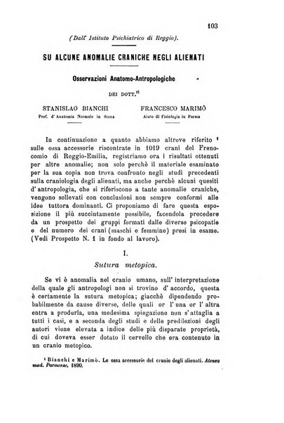 Rivista sperimentale di freniatria e di medicina legale in relazione con l'antropologia e le scienze giuridiche e sociali