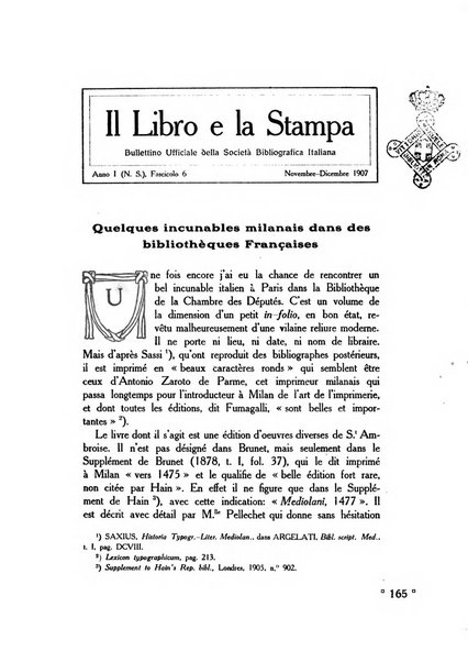 Il libro e la stampa bullettino ufficiale della Società bibliografica italiana