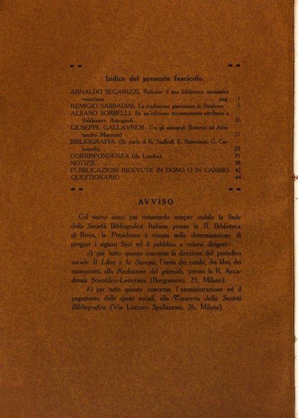 Il libro e la stampa bullettino ufficiale della Società bibliografica italiana