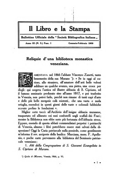 Il libro e la stampa bullettino ufficiale della Società bibliografica italiana