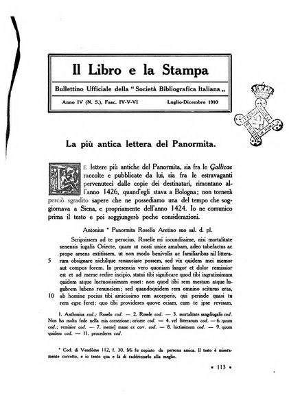 Il libro e la stampa bullettino ufficiale della Società bibliografica italiana