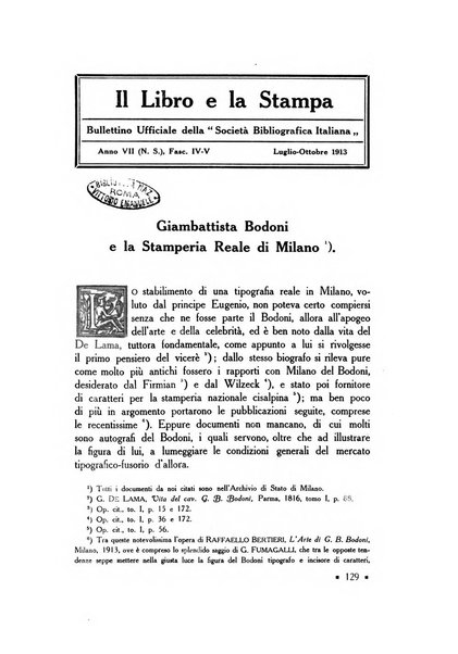 Il libro e la stampa bullettino ufficiale della Società bibliografica italiana