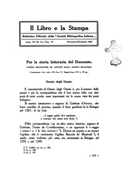 Il libro e la stampa bullettino ufficiale della Società bibliografica italiana