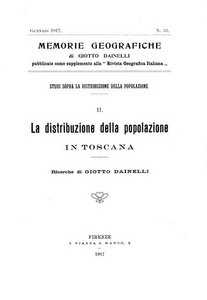 Memorie geografiche pubblicate come supplemento alla Rivista geografica italiana