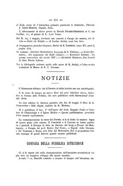 Rassegna critica di opere filosofiche, scientifiche e letterarie