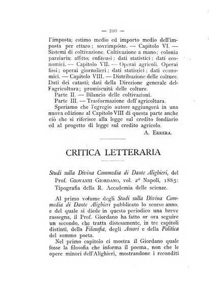 Rassegna critica di opere filosofiche, scientifiche e letterarie