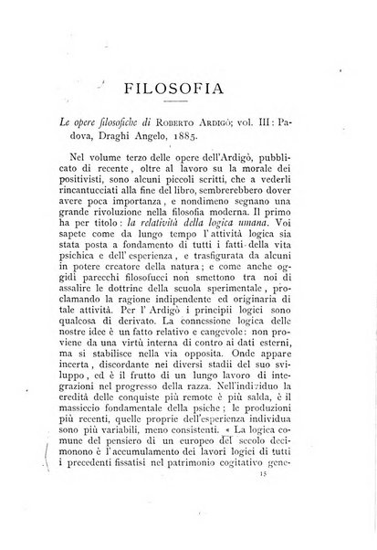 Rassegna critica di opere filosofiche, scientifiche e letterarie