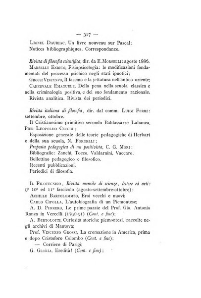 Rassegna critica di opere filosofiche, scientifiche e letterarie