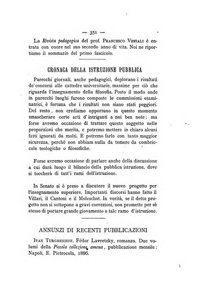 Rassegna critica di opere filosofiche, scientifiche e letterarie