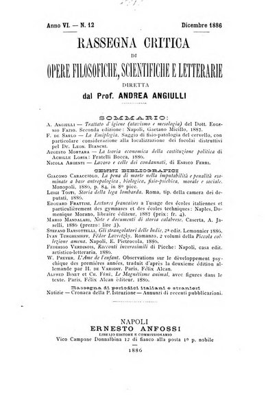 Rassegna critica di opere filosofiche, scientifiche e letterarie