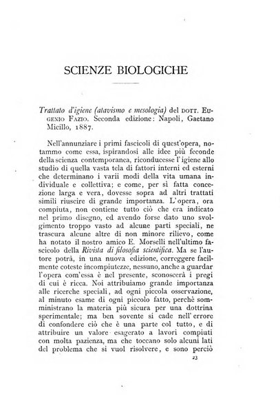 Rassegna critica di opere filosofiche, scientifiche e letterarie