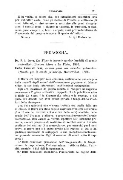 Rassegna critica di opere filosofiche, scientifiche e letterarie